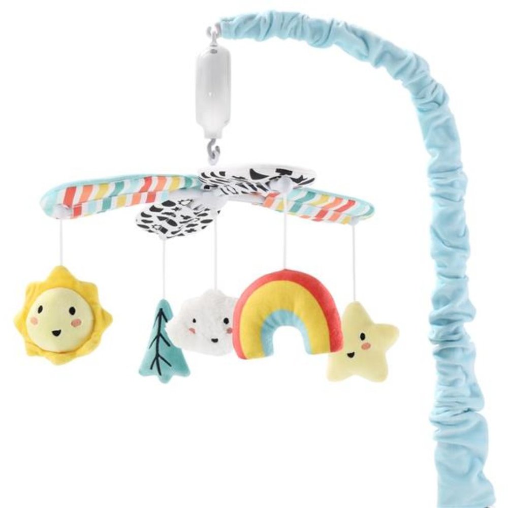 The Peanutshell Crib Mobile for Boys or Girls, Unicorn, Stars, Rainbow